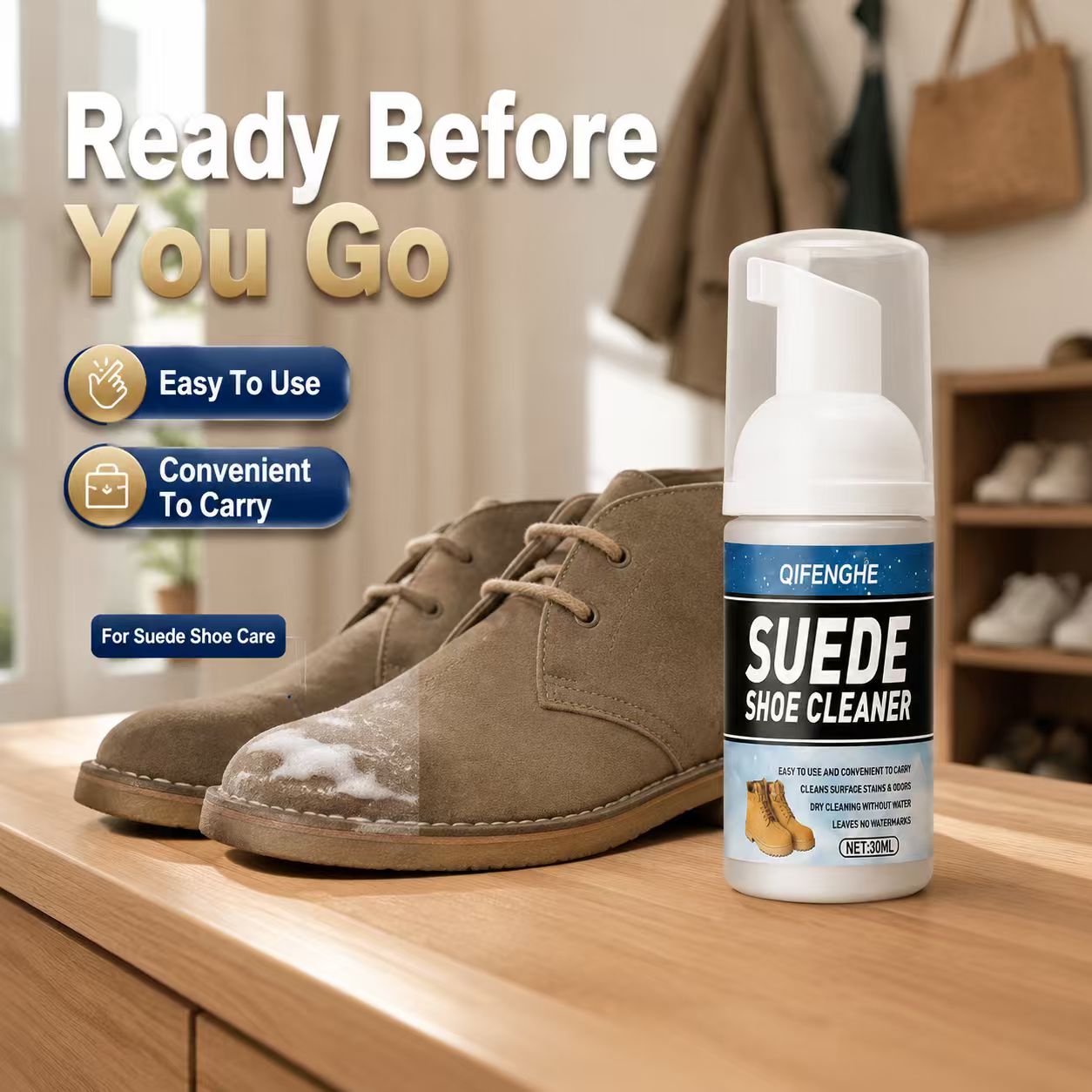 Suede Shoe Cleaning Foam 30ml  - огляд і ціна Sneaker Cleaner