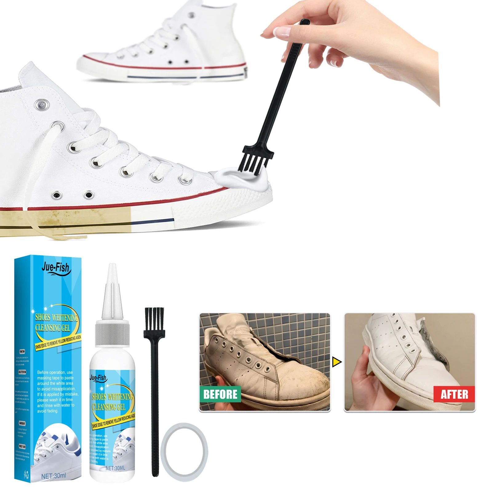 White Shoes Cleaning Gel Stain - огляд і ціна Sneaker Cleaner
