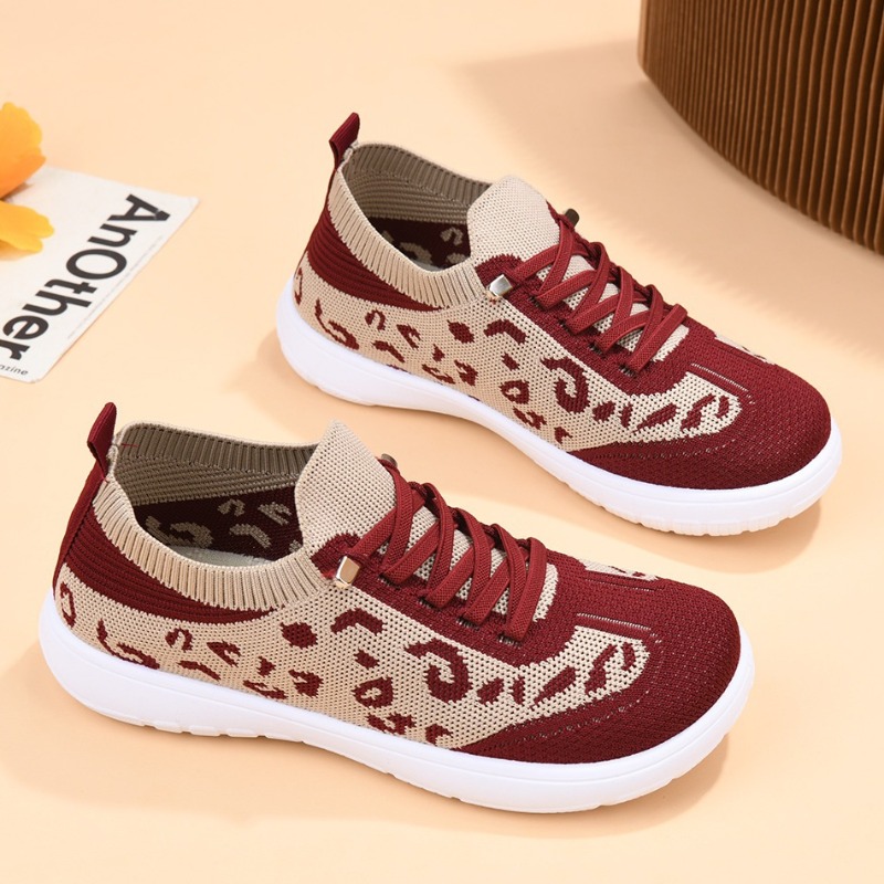 Women Lace‑up Leopard Knit Mid - огляд і ціна Sneaker Zone