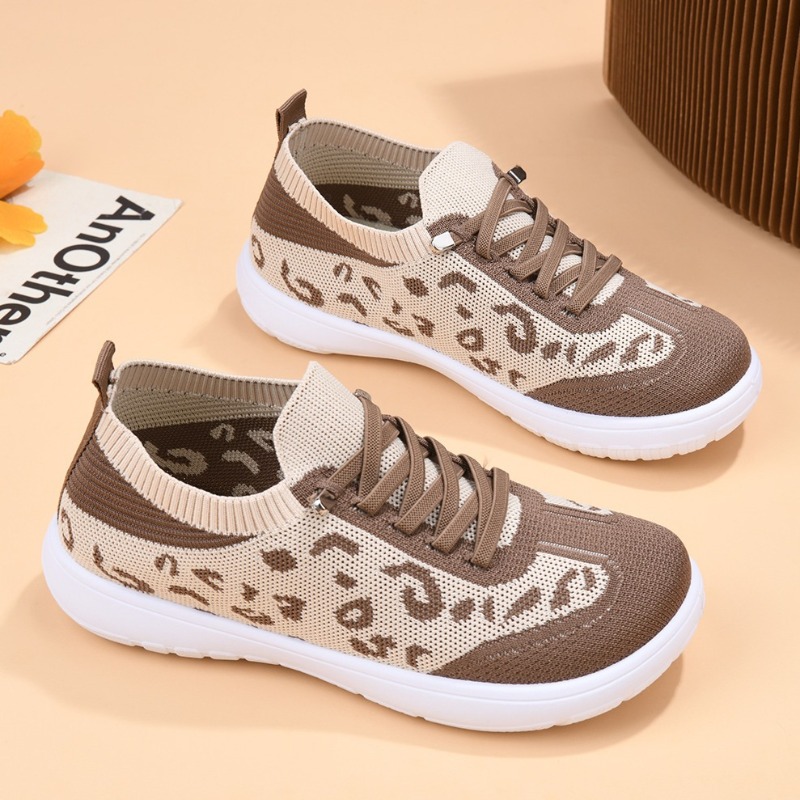 Women Lace‑up Leopard Knit Mid - огляд і ціна Sneaker Zone